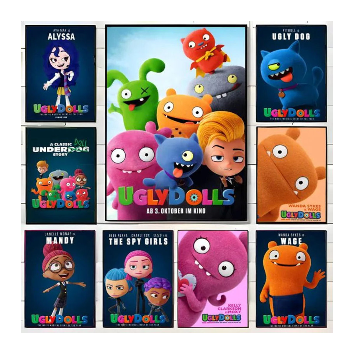 UglyDolls Anime Poster als dekorativer Wandkunstdruck für Kinder, mehrfarbig, ungerahmt - Bild 1