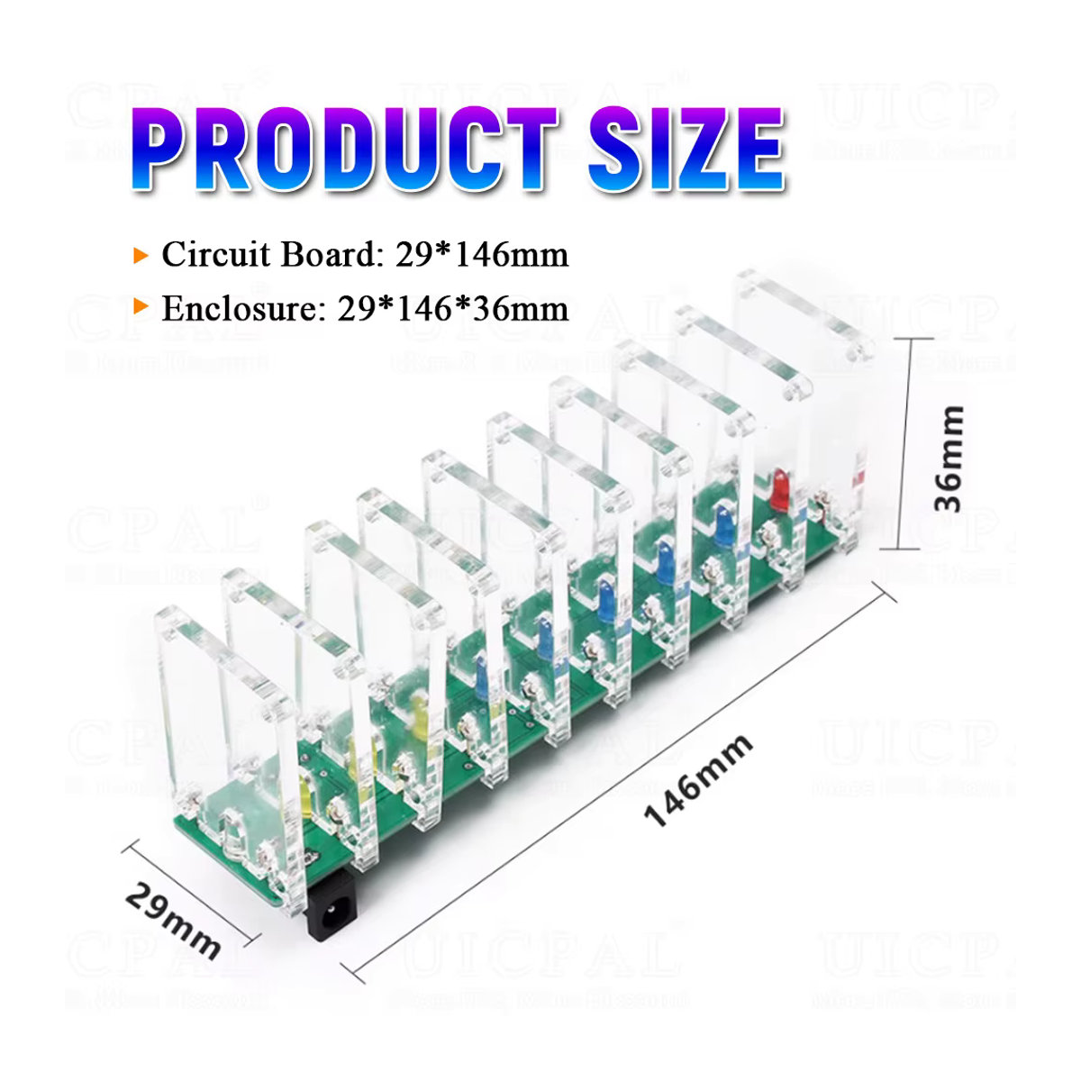 UICPAL DIY LED Musik Spektrum Audio Display Kit mit Kristallspalte und LM358 LM339 Chips, mehrfarbig - Bild 2