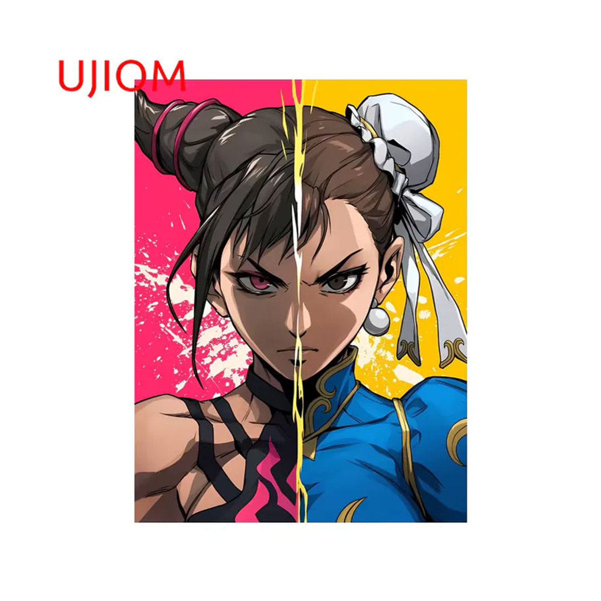 UJIOM Wandaufkleber Chunli Mai Shiranui Fighter als wasserdichte DIY Dekoration für Wohnzimmer und Küchenschränke, mehrfarbig - Bild 1
