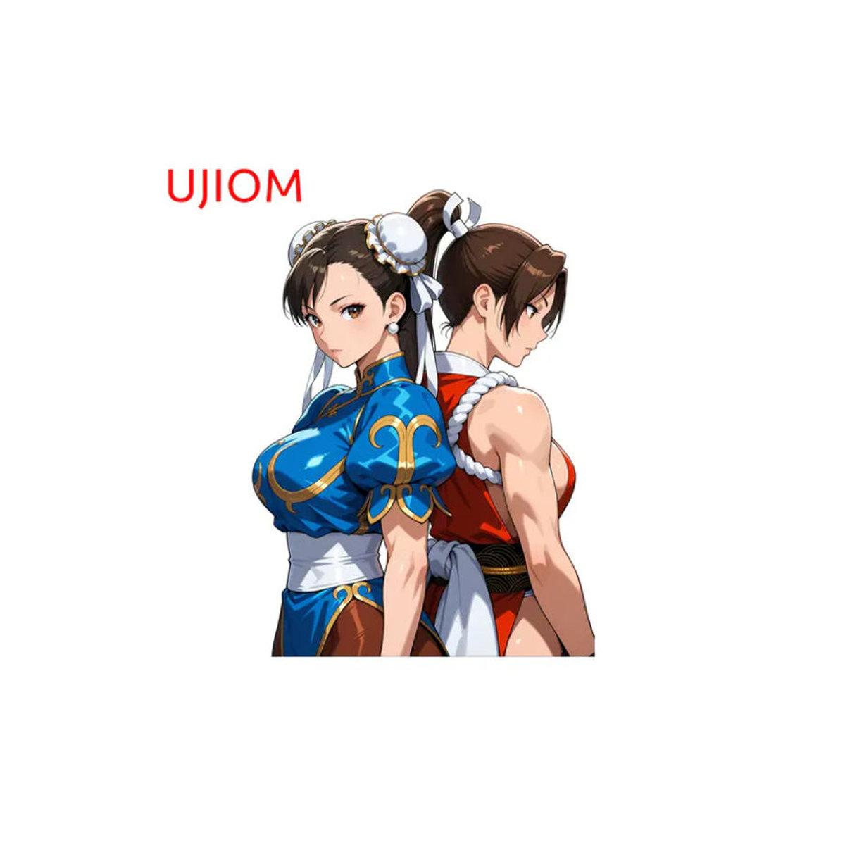 UJIOM Wandaufkleber Chunli Mai Shiranui Fighter als wasserdichte DIY Dekoration für Wohnzimmer und Küchenschränke, mehrfarbig - Bild 3