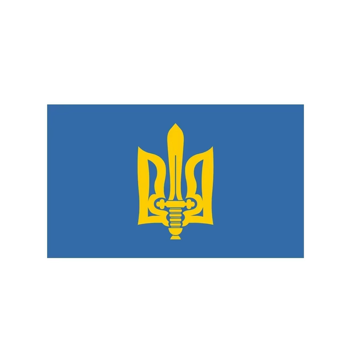 Ukrainische Flagge als Hausbanner mit Ösen aus Polyester, Blau, B/H: 150 x 90 cm - Bild 1