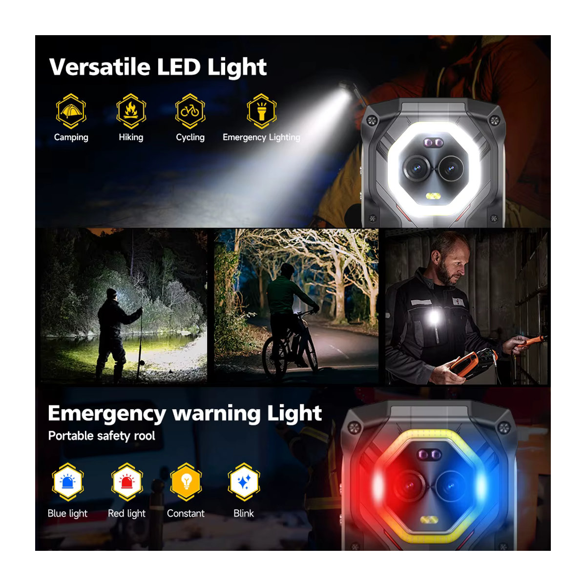 Ulefone Armor Mini 20 Pro 5G Robustes Smartphone mit 4,7 Zoll Display, 64MP Nachtkamera, LED-Licht, Android 14, 6200mAh Akku, 16GB RAM und 256GB ROM - Bild 3
