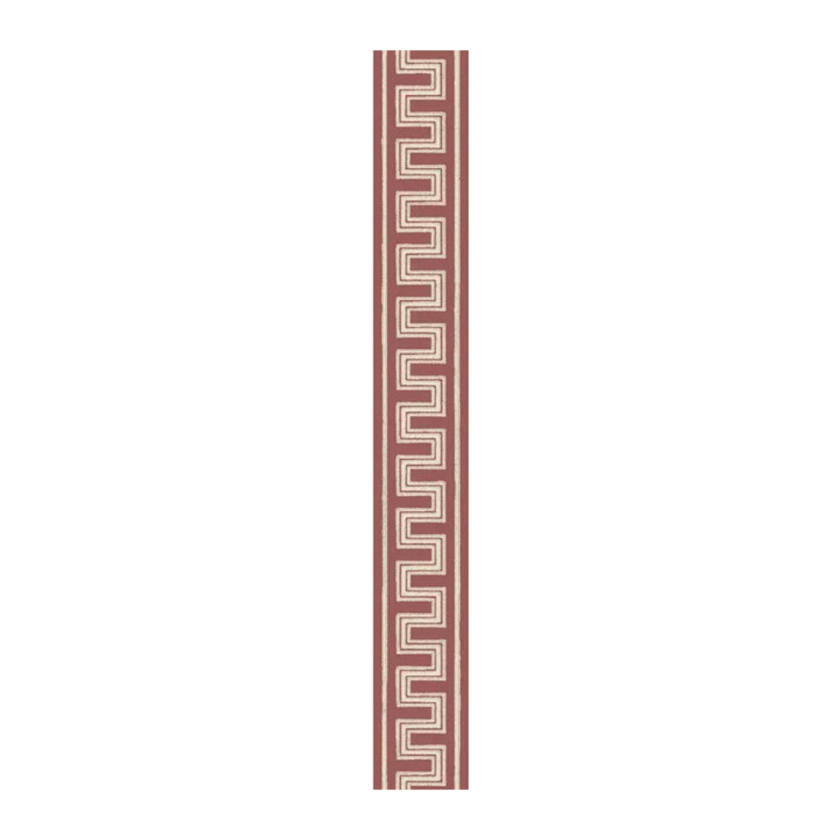 Ulricehamns Tapetfabrik Art Déco Tapete in Rot und Beige mit abstraktem geometrischem Design - Bild 1