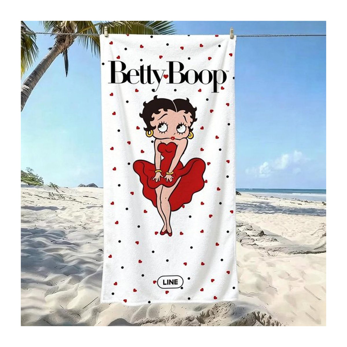 Ultraweiches Betty Boop Handtuch in Weiß in Hotelqualität - Bild 1
