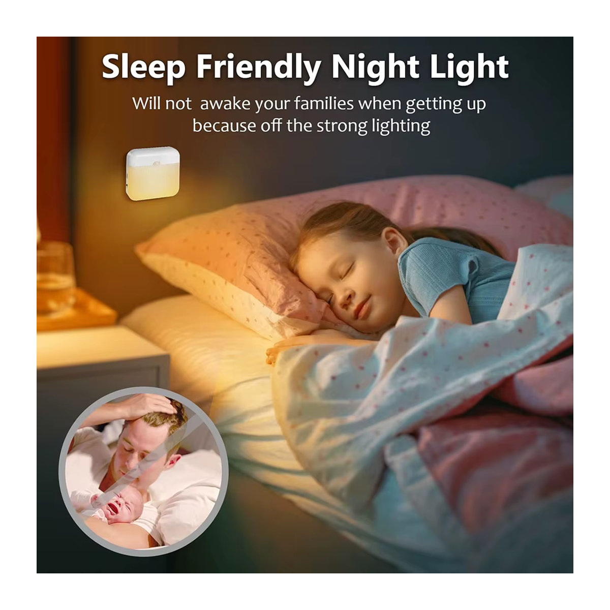 UMEXUS 2er Set Bewegungsmelder-Licht, minimalistisches LED Nachtlicht mit Typ C Anschluss, wiederaufladbar und kabellos für Schlafzimmer, Flur und Schrank - Bild 6