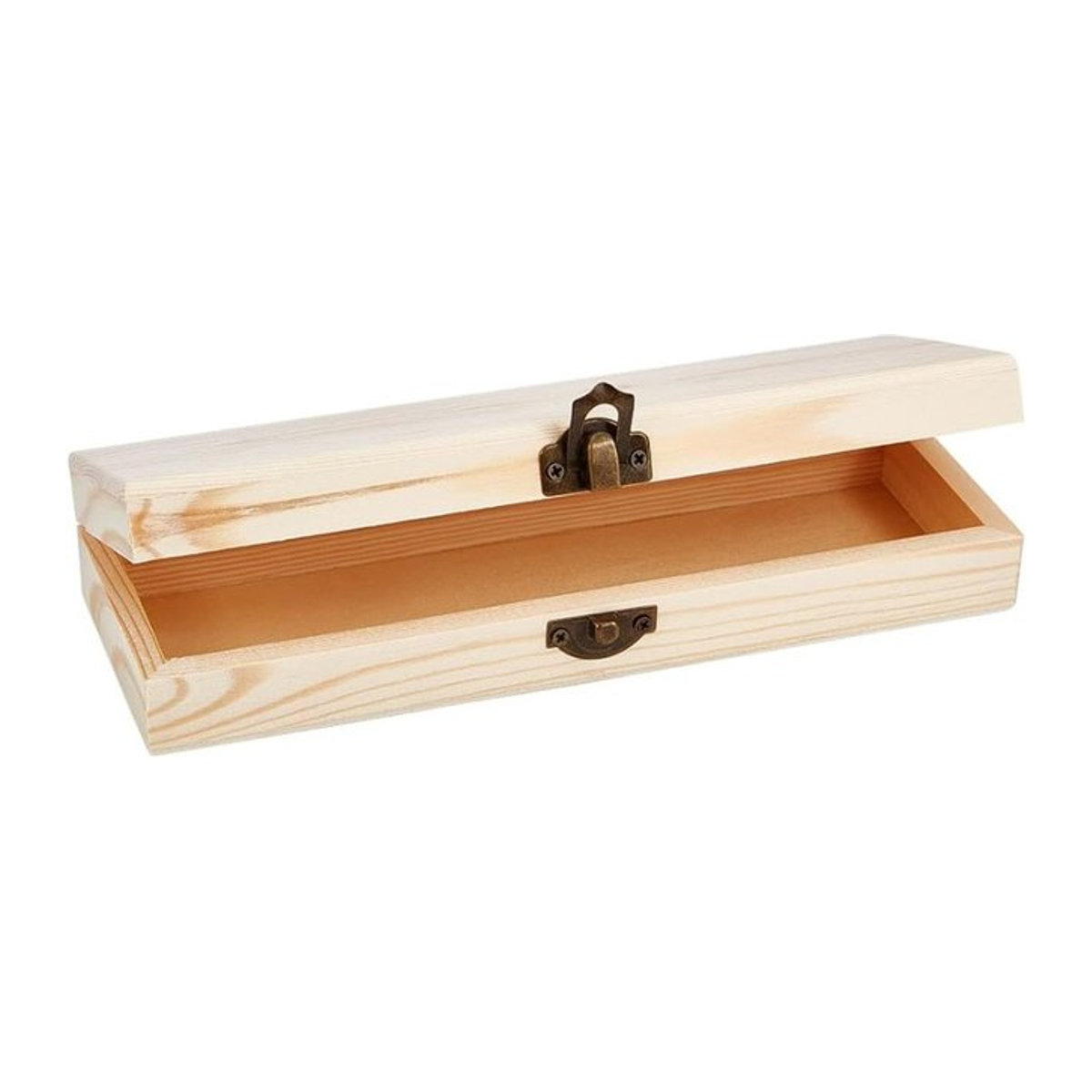 Unfertige Holzkiste zur Aufbewahrung von Schmuck, Künstlerwerkzeugen oder Pinseln - Bild 1
