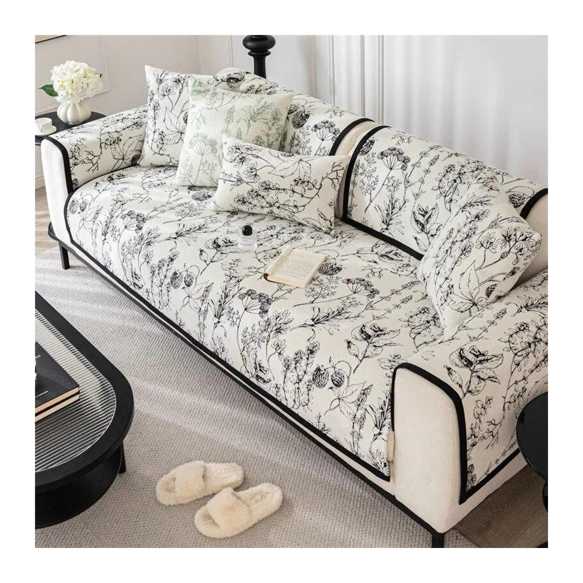 Universal Sofabezug aus Chenille mit Jacquard-Muster für dein Sofa, 70 x 70 cm - Bild 1