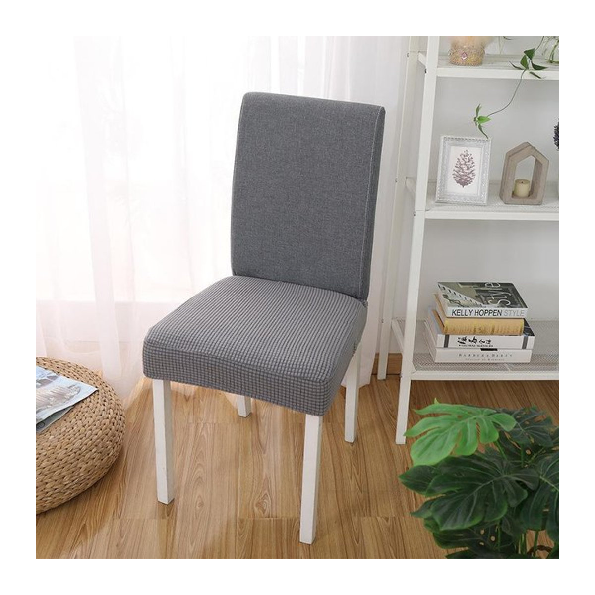 Universelle elastische Stuhlbezüge von Wucifang Jewelry als Schutz für Esstischstühle, Hocker und Büro-Drehstühle - Bild 1