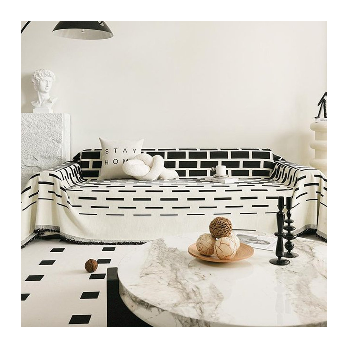 Universelles rutschfestes Sofa-Überwurfhandtuch für alle vier Jahreszeiten mit künstlerischem Design, Breite: 180 cm, Tiefe: 130 cm - Bild 1