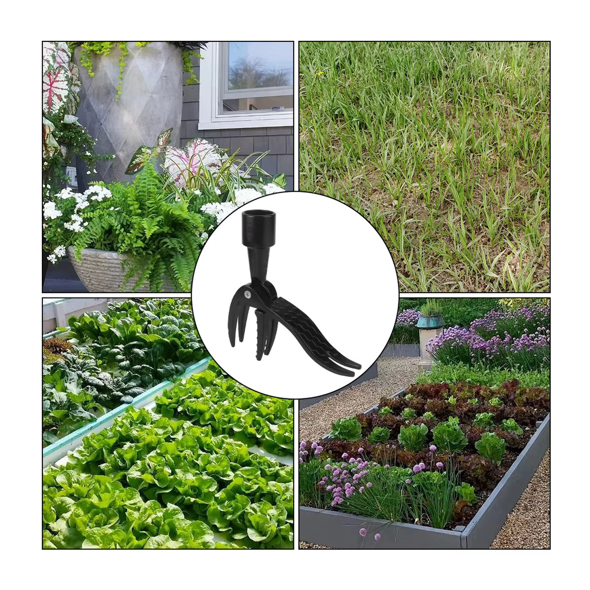Unkrautstecher mit Fußpedal und Ersatzklaue in Schwarz zur Wurzelentfernung für die Gartenarbeit - Bild 4