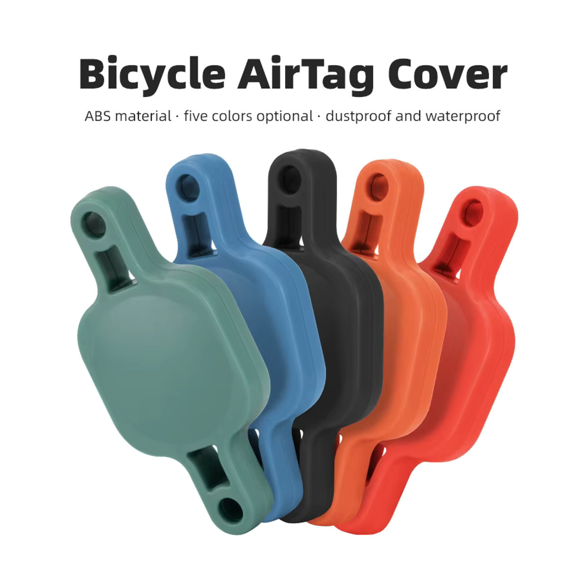 Untoom Universelle Fahrrad-Tracker-Halterung mit Schutzhülle für Apple AirTag in Orange und Bunt - Bild 5