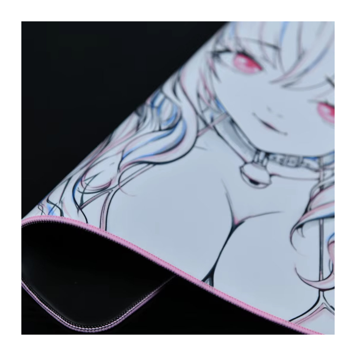 Unusual Way Neko Sports Gaming Mousepad mit Poron-Substrat und Plüschstoff in Weiß - Bild 2