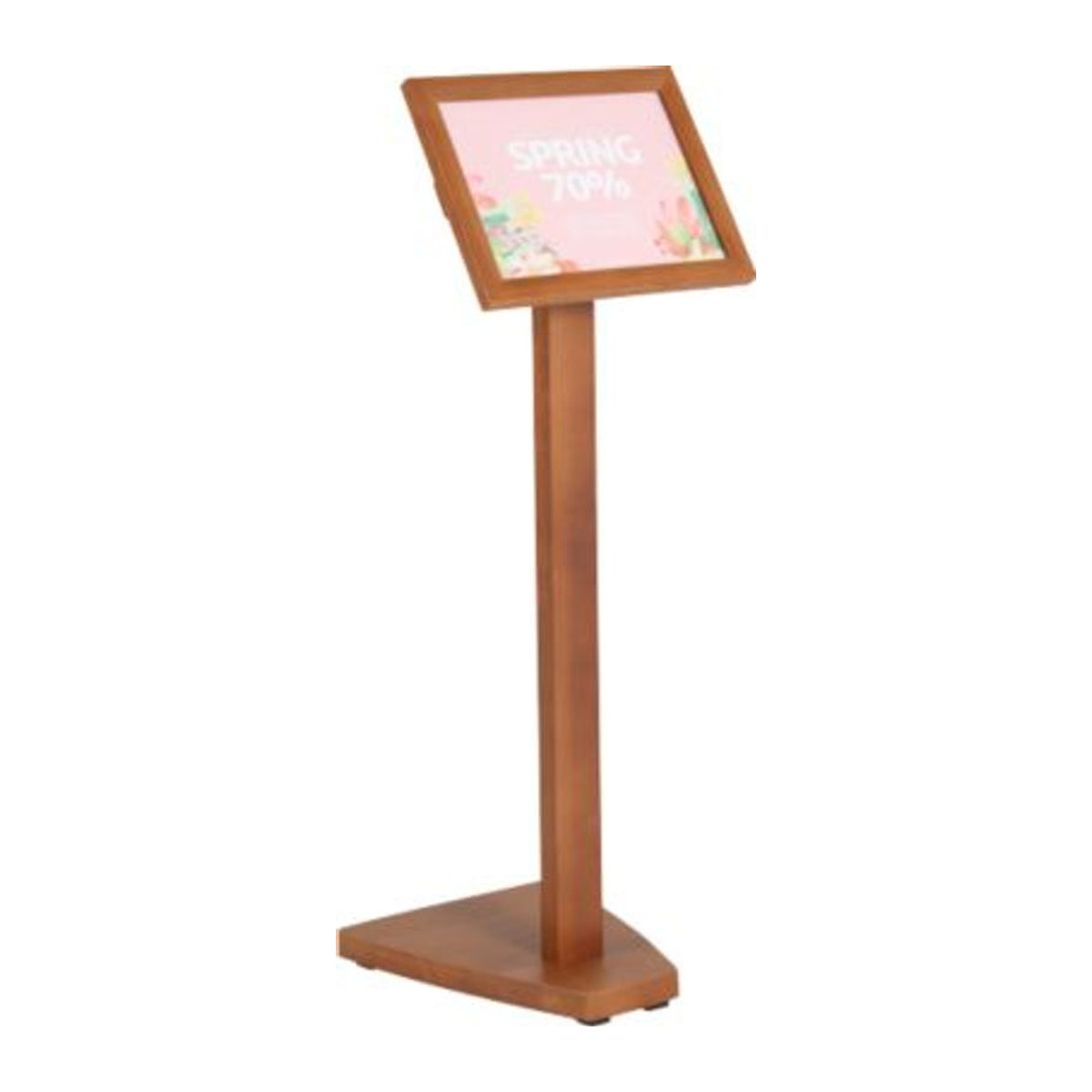 Update Display Infoständer WOOD aus Buchenholz in Braun für DIN A4 im Hoch- und Querformat - Bild 2