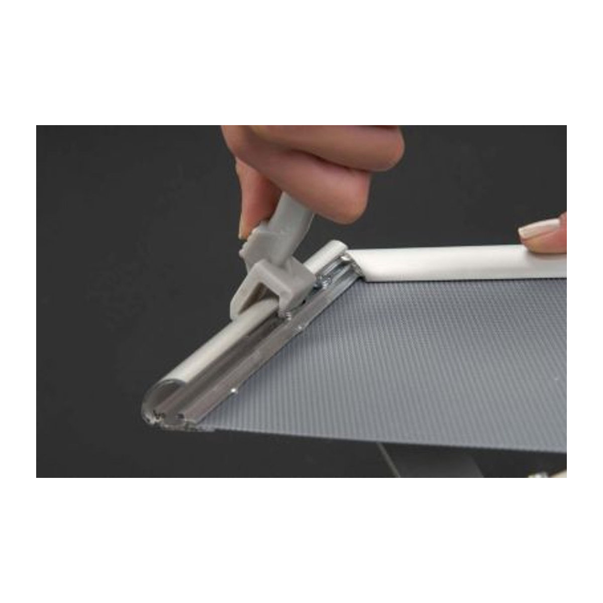 Update Display Safety-Klapprahmen aus Aluminium für DIN A3, silber, Wandmontage, 25 mm Gehrung - Bild 1