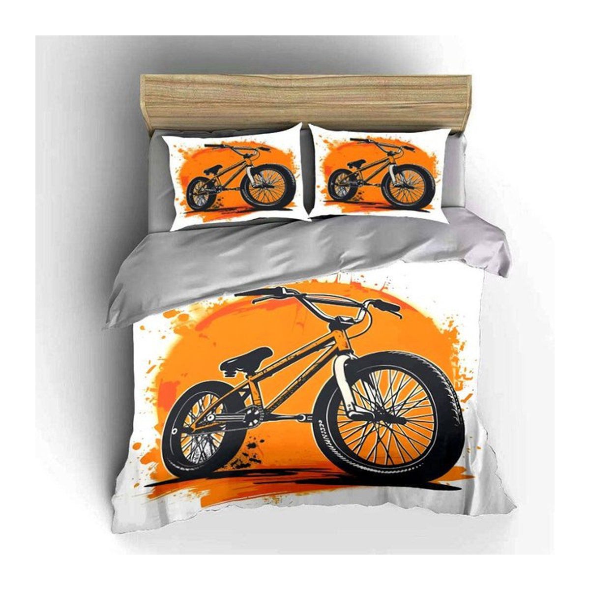 Urban BMX Bettwäsche-Set Freestyle-Design dreiteilig multicolor B/H: 135 x 200 cm - Bild 1