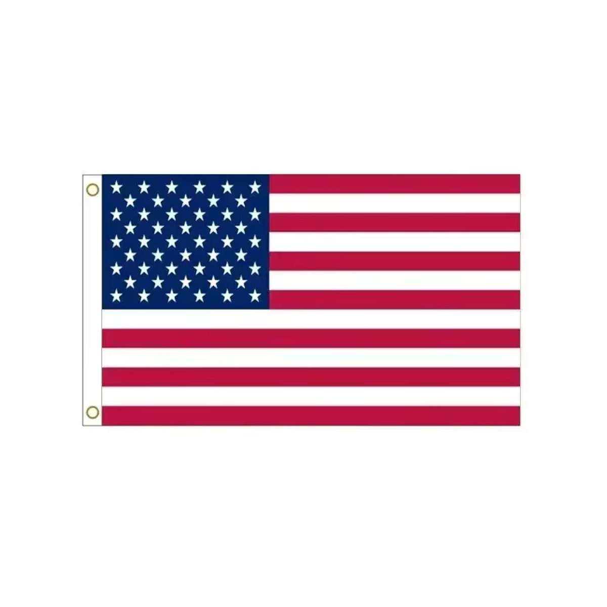 USA-amerikanische Flagge mit Sternen und Streifen aus Polyester in Mehrfarbig, Rechteckiges Banner mit Messingösen für Innen- und Außenbereich, B x H: 91 x 152 cm - Bild 2