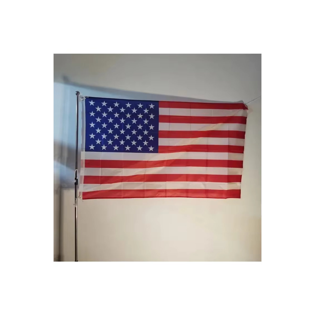 USA-amerikanische Flagge mit Sternen und Streifen aus Polyester in Mehrfarbig, Rechteckiges Banner mit Messingösen für Innen- und Außenbereich, B x H: 91 x 152 cm - Bild 6