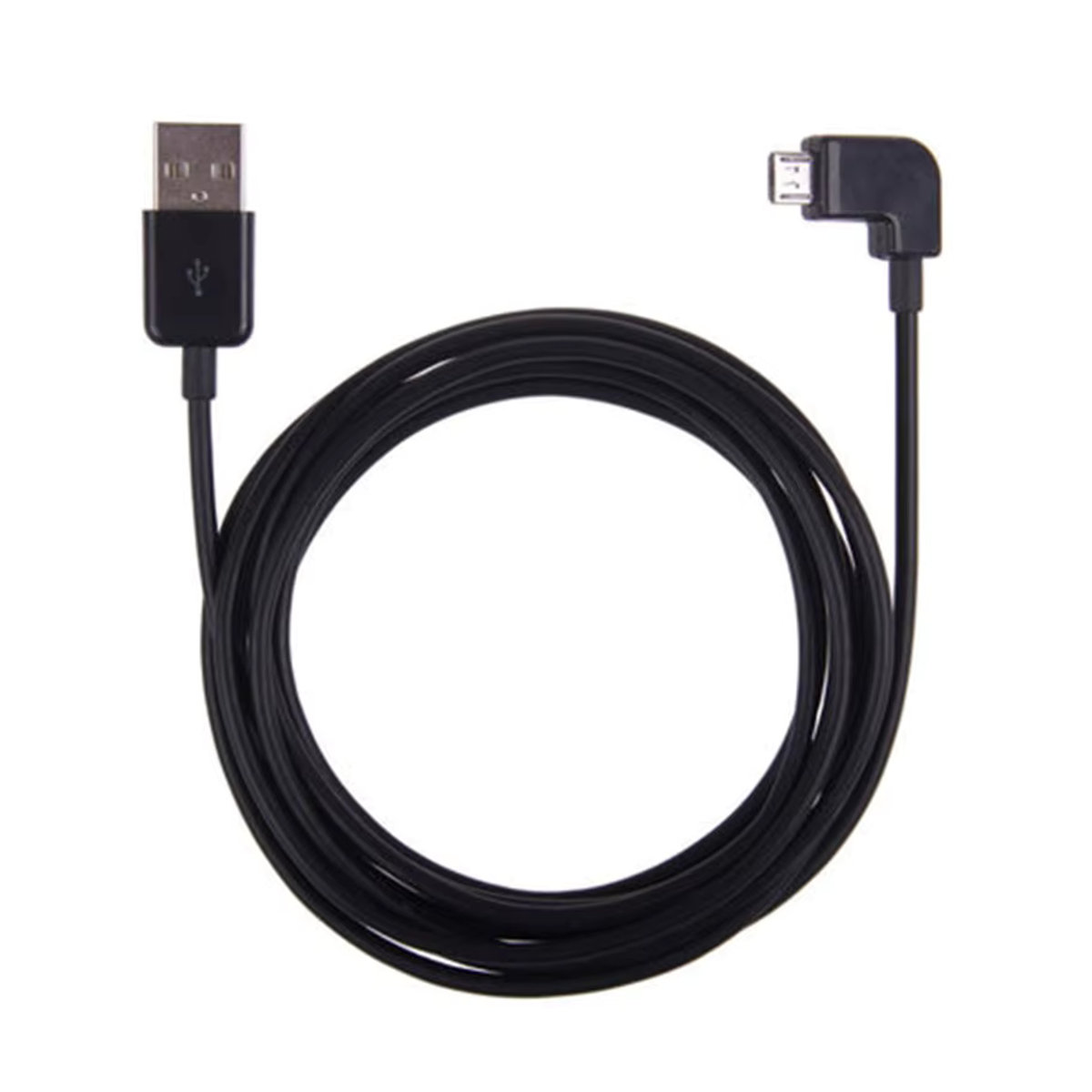 USBO USB 2.0 auf Micro USB Ladekabel mit 90 Grad Winkel in Schwarz - Bild 2