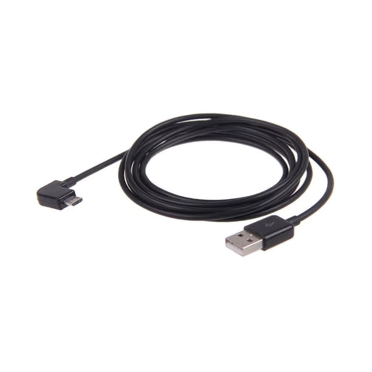 USBO USB 2.0 auf Micro USB Ladekabel mit 90 Grad Winkel in Schwarz - Bild 3