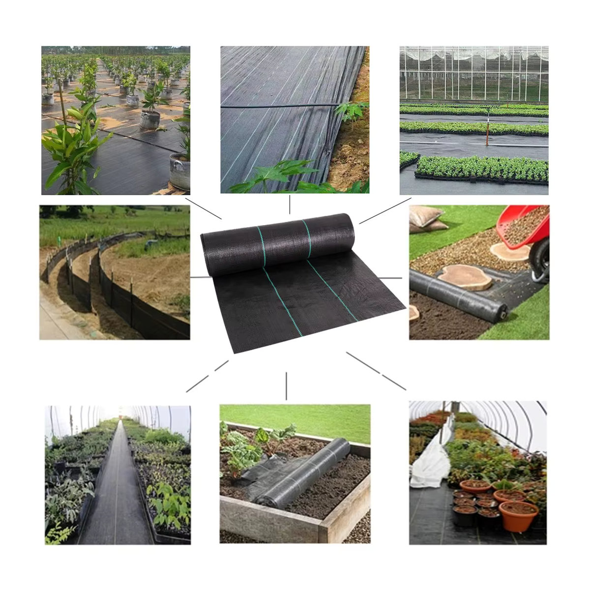 UV-beständige Unkrautvlies Membran zur Unkrautbekämpfung für Garten, Auffahrt und Blumenbeete - Bild 2