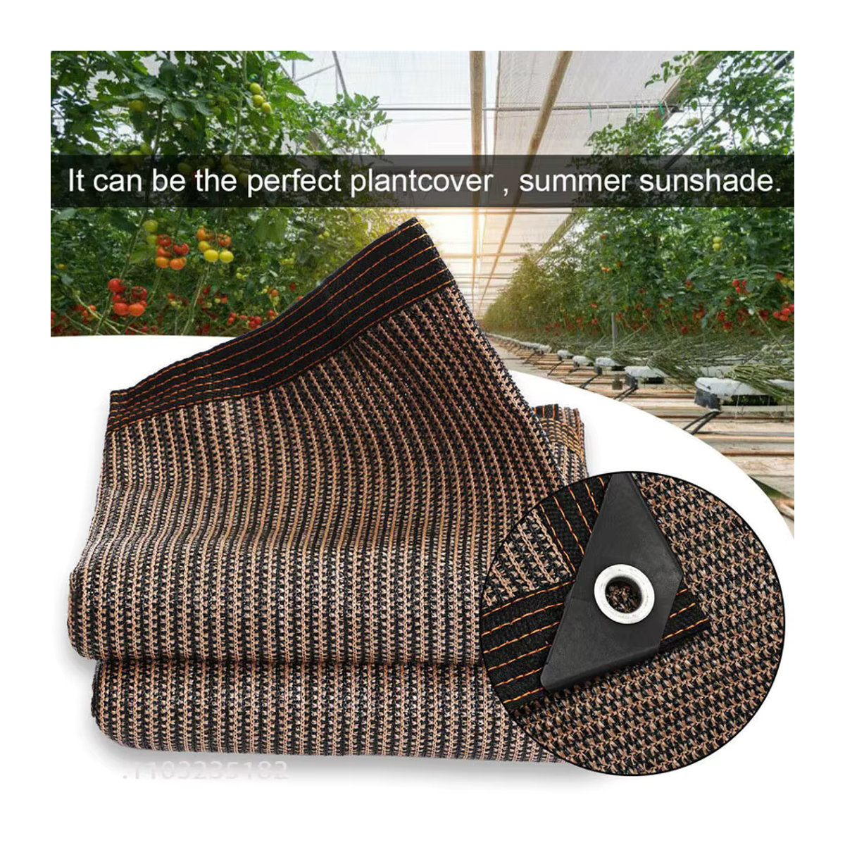 UV-beständiges Sonnenschutznetz MAHFPME als Sonnenschutzsegel für Garten, Terrasse oder Schwimmbad in Kaffeefarbe - Bild 6