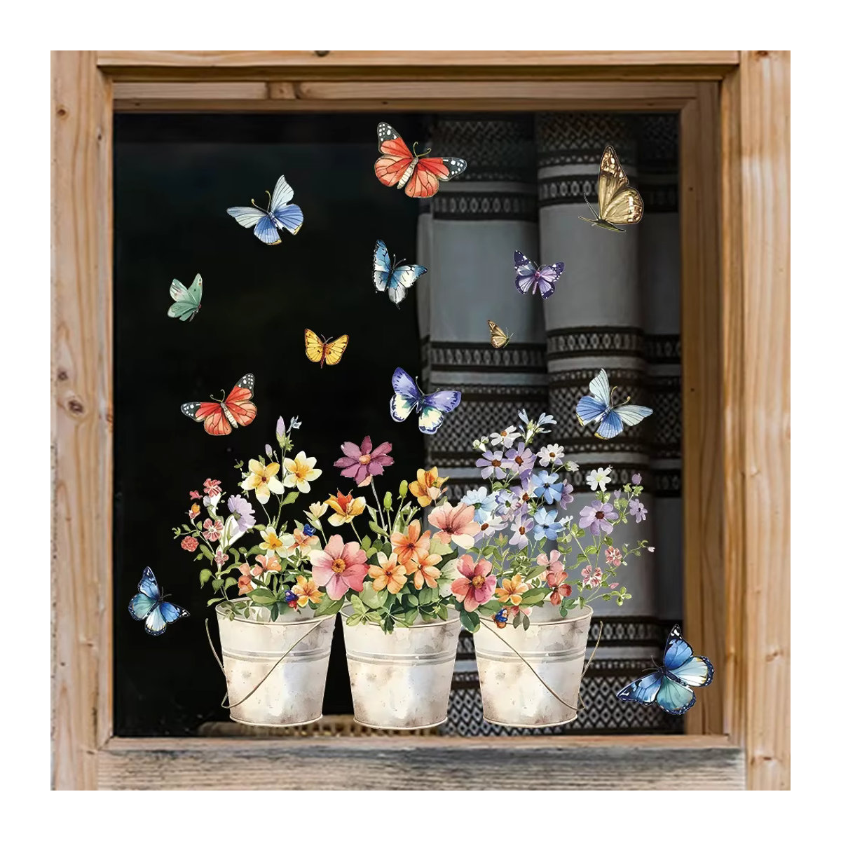UV-Fensteraufkleber Schmetterling in Multicolor für Blumentopf und Dekoration aus Eisen - Bild 3