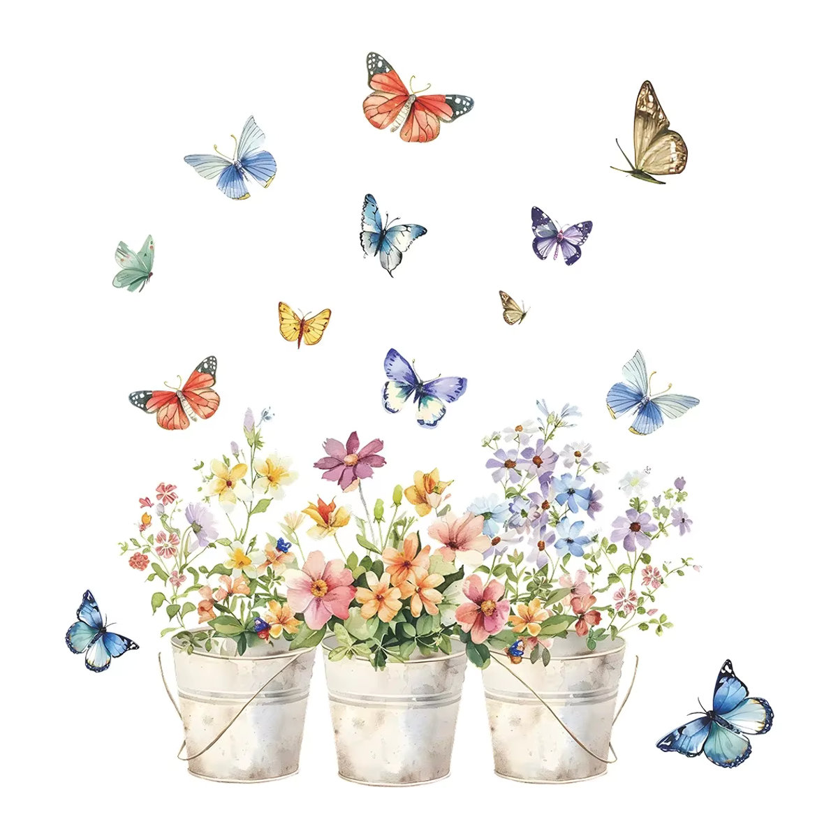 UV-Fensteraufkleber Schmetterling in Multicolor für Blumentopf und Dekoration aus Eisen - Bild 4