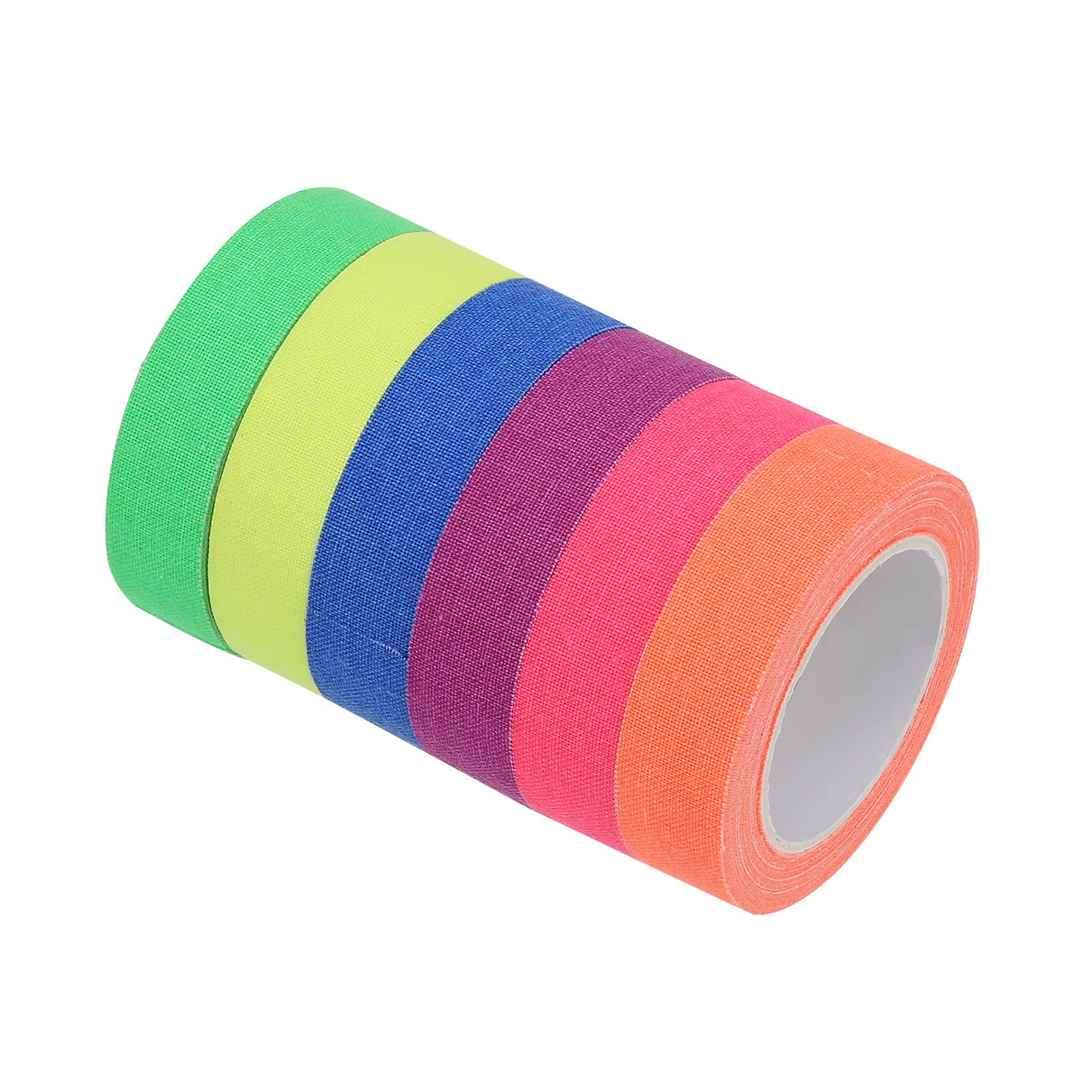 UXCELL Neon-Gafferband Set aus 6 Rollen, mehrfarbiges fluoreszierendes UV-Schwarzlicht-Leuchtband für Partys - Bild 6