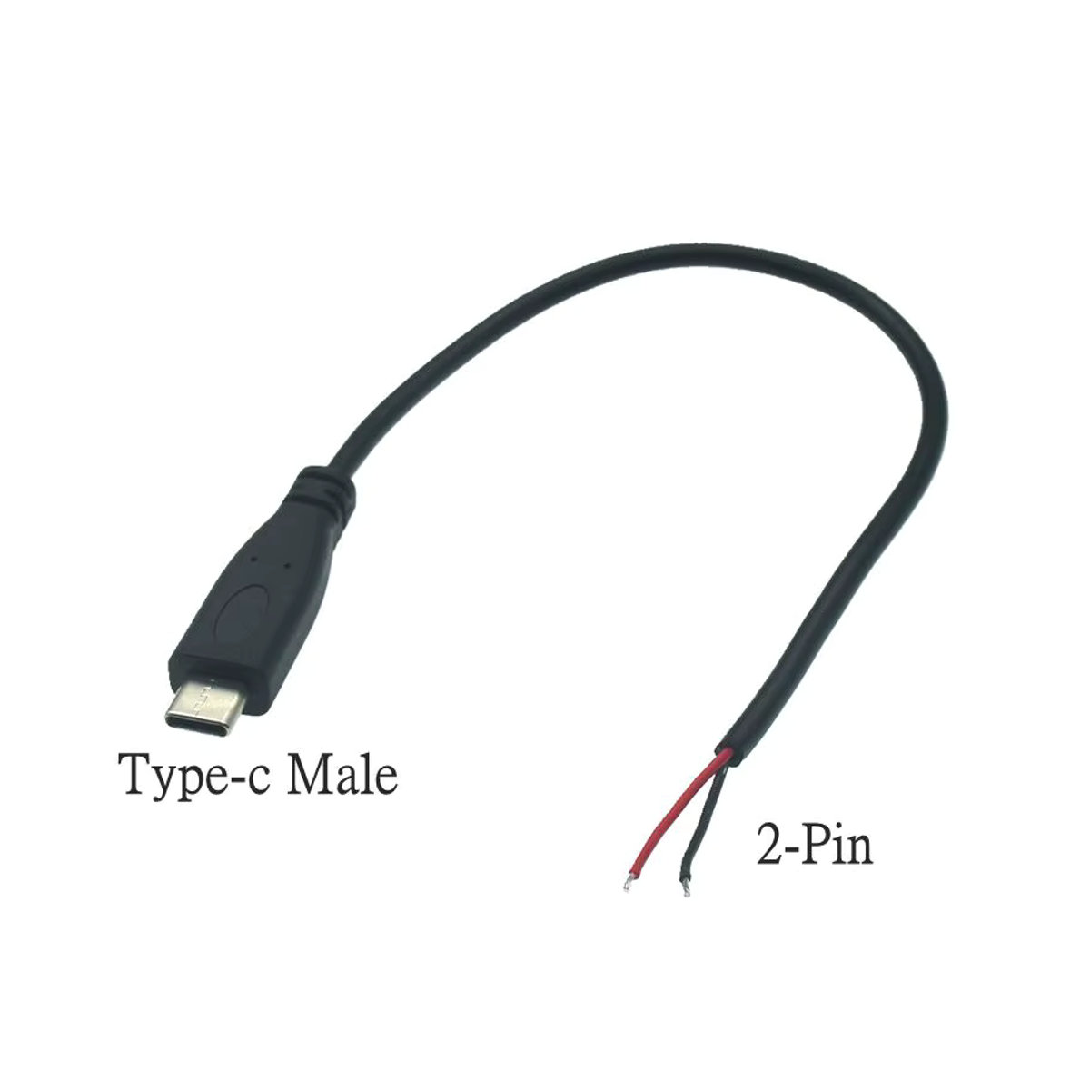 UXG USB 2.0 Typ-C Datenkabel und Verlängerungskabel mit 2pin oder 4pin Stecker in Schwarz - Bild 2