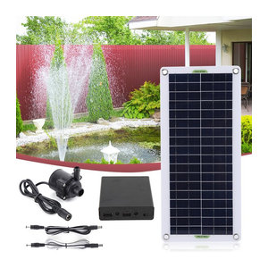 VAKIND Solar-Wasserpumpen-Set Schwarz, 30W 800L/H DC 18V bürstenlos, geräuscharm für Garten, Pool, Teich, Vogelbad, Wasserfall und Brunnen