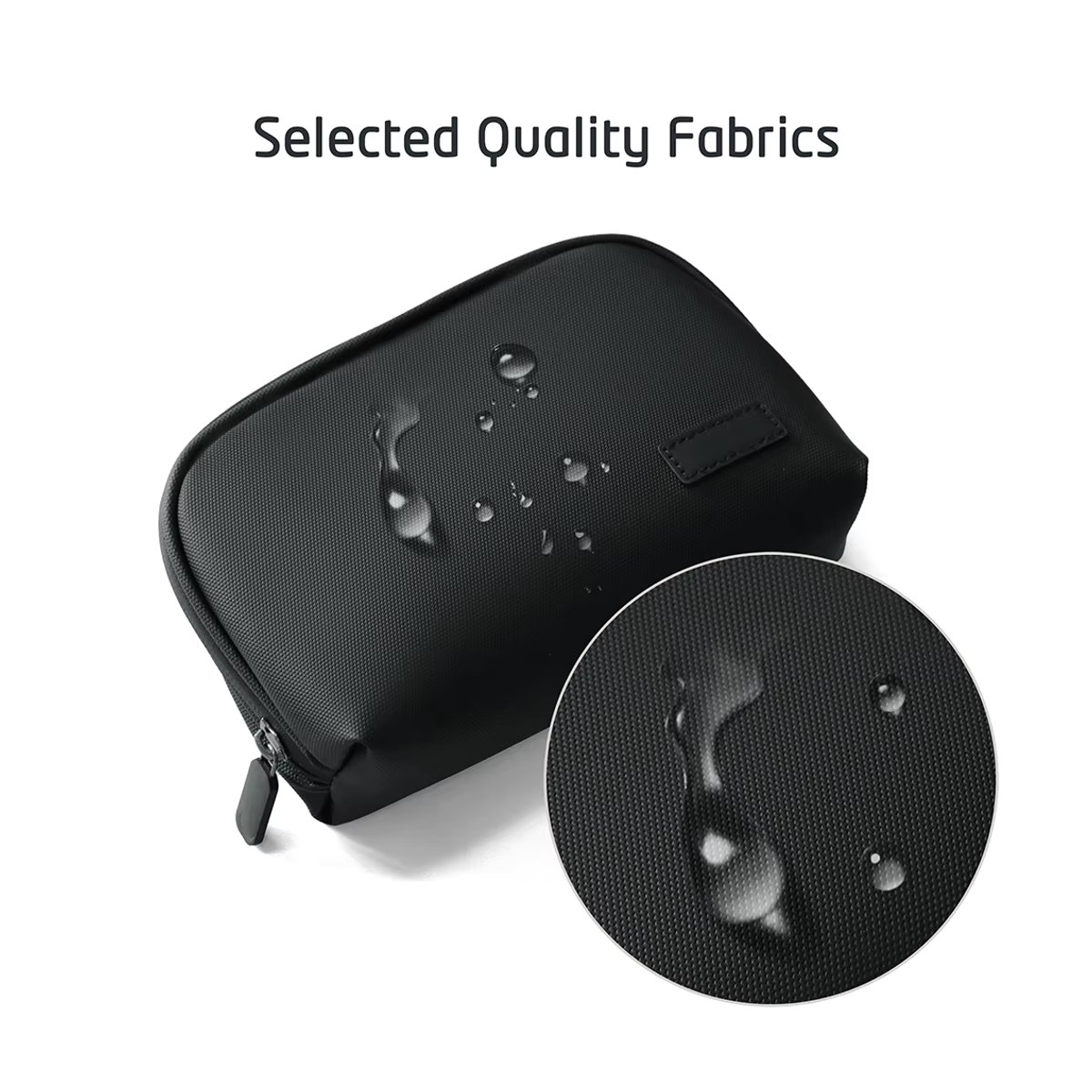 ValueWin Kabel-Aufbewahrungstasche in Schwarz, wasserdichte Organizer-Tasche für USB-Datenleitungen, Ladegeräte und elektronisches Zubehör im minimalistischen Design - Bild 5