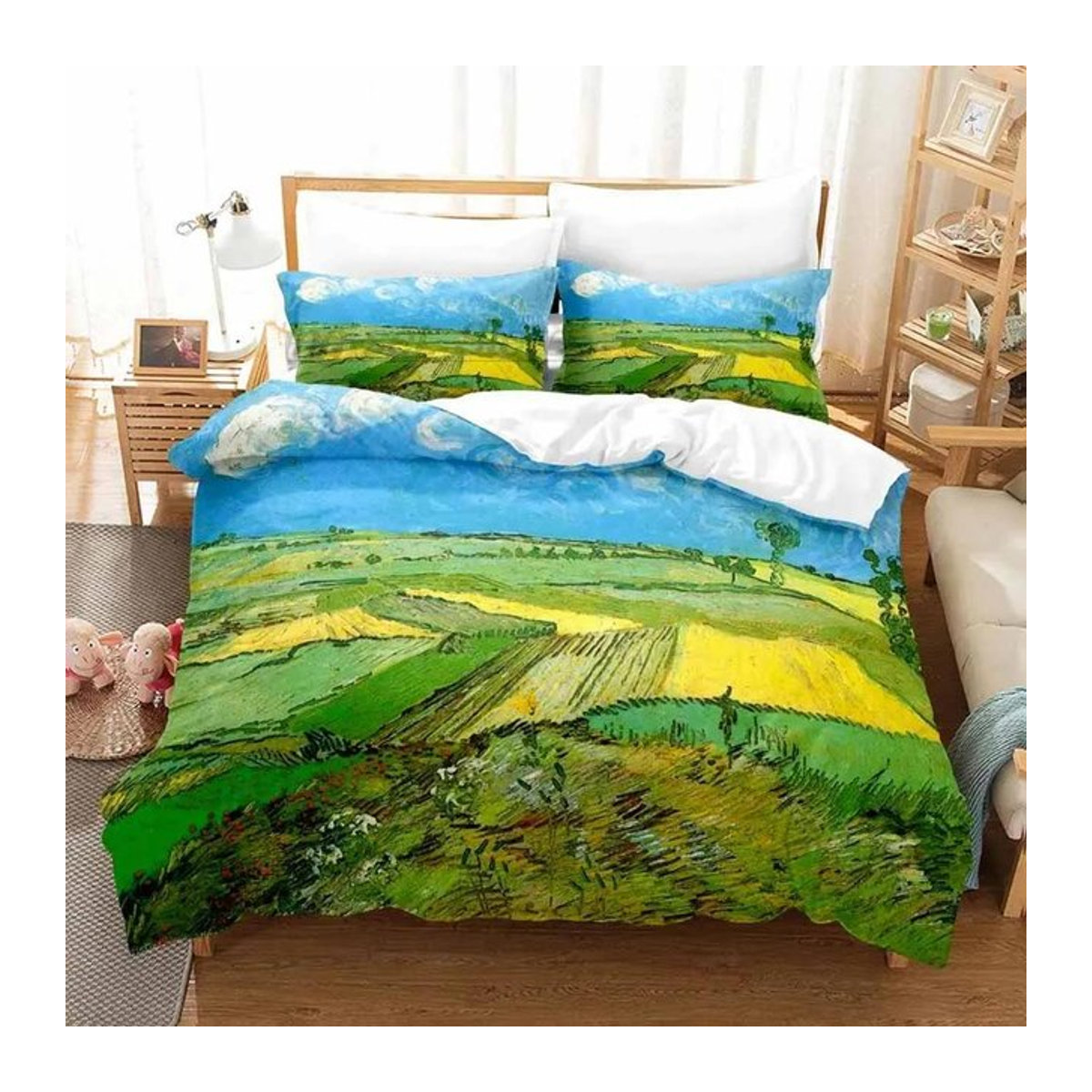 Van Gogh 3D Bettwäscheset Multicolor, Retro-Klassiker Bettbezug mit passenden Kissen, B/H: 135 x 200 cm - Bild 1