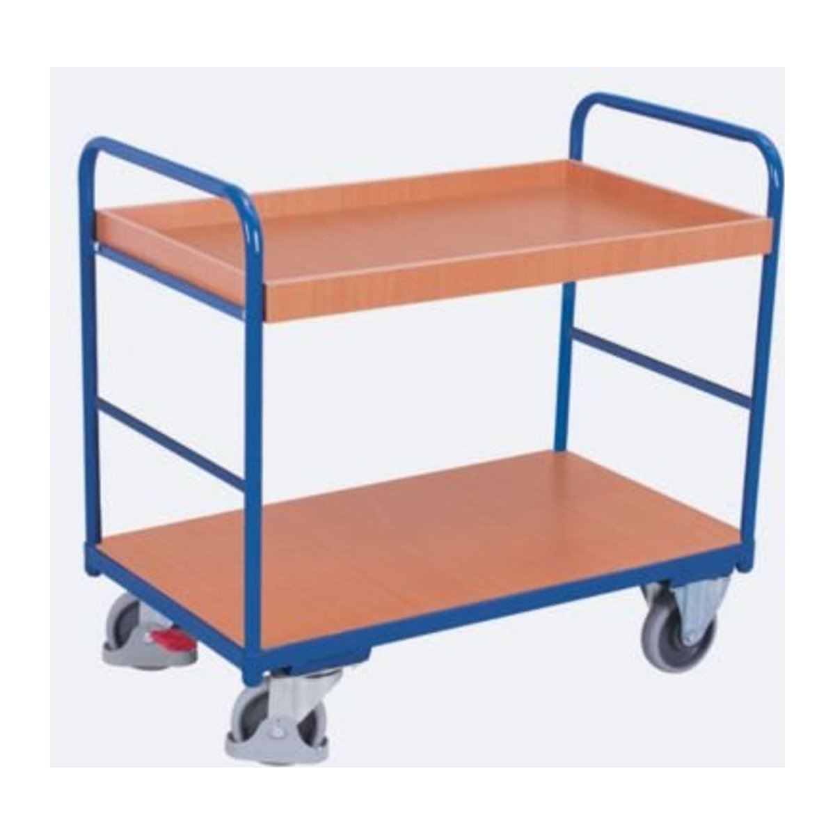VARIOfit Etagenwagen mit 2 Ladeflächen in Enzianblau und Buche-Dekor, B/T: 96,5 x 55,5 cm - Bild 2