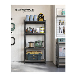 VASAGLE Bücherregal Industrial Design aus Metall in Schwarz/Weiß