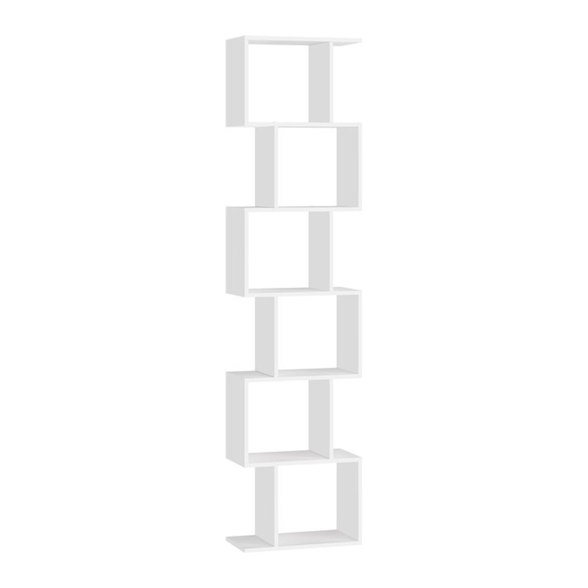 VASAGLE Bücherregal mit 6 Ebenen, weiß, B/T/H: 24 x 40 x 191 cm - Bild 1
