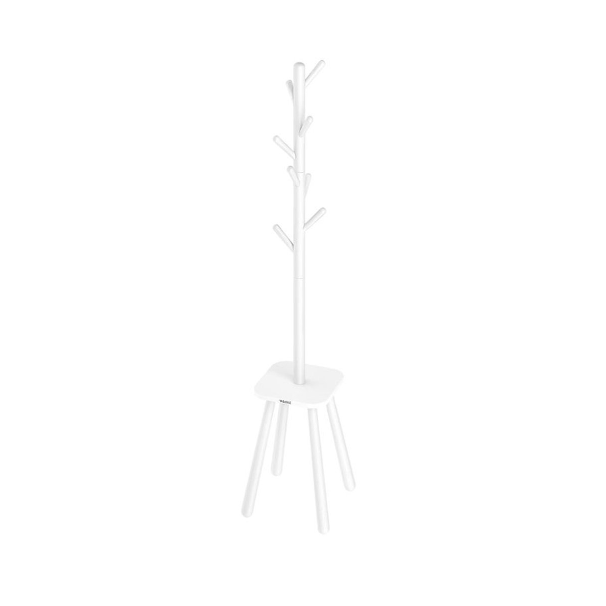 VASAGLE Garderobenständer in Weiß mit 8 Haken und Ablagefläche im minimalistischen Design - Bild 2