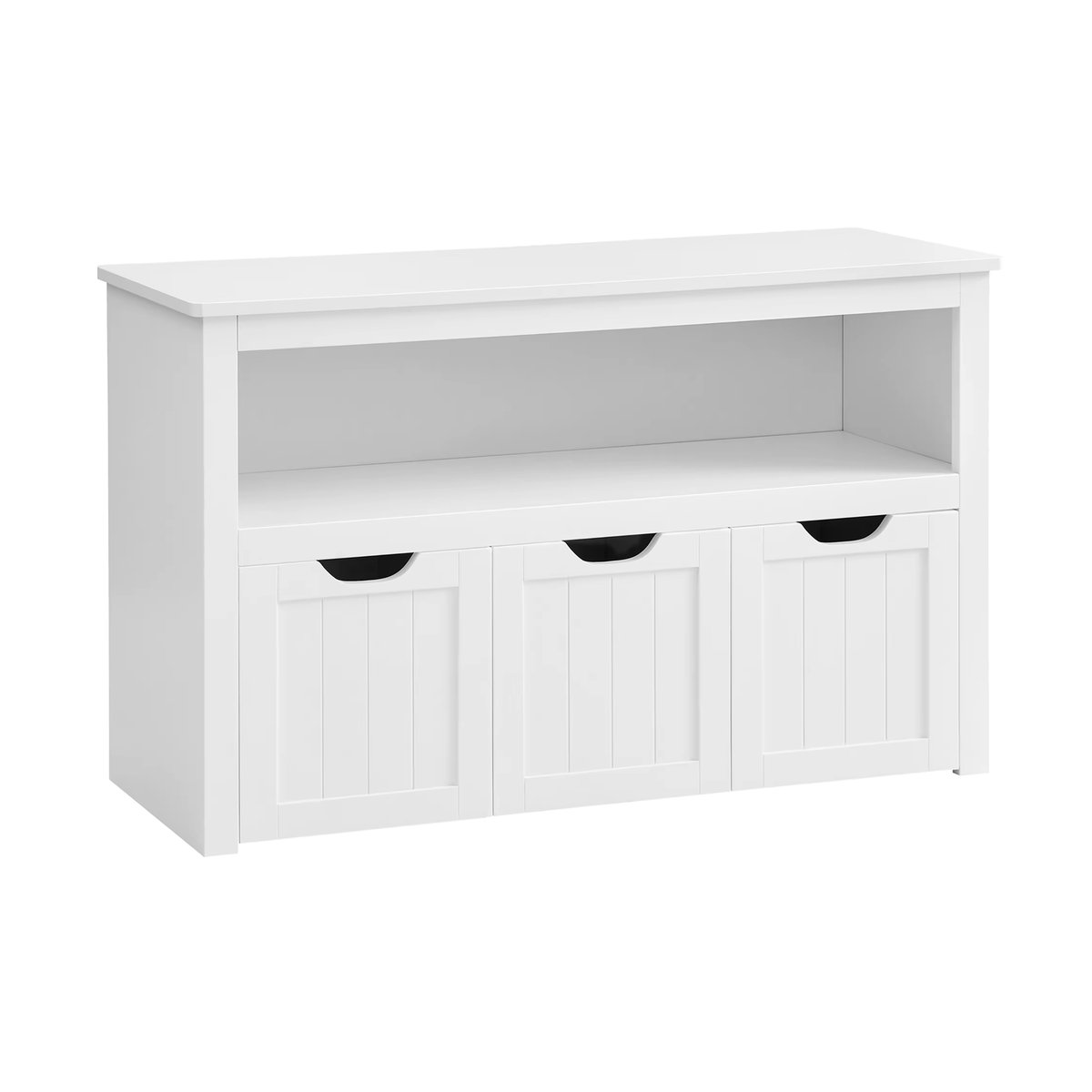 VASAGLE Kinderregal Spielzeugaufbewahrung in Weiß mit Rollen und minimalistischem Design aus MDF - Bild 3