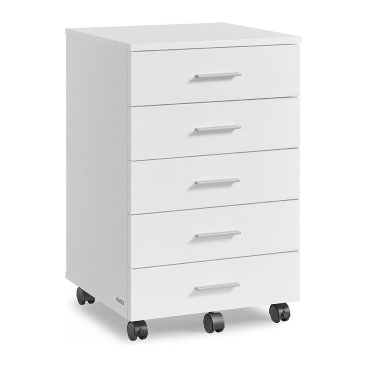 VASAGLE Rollcontainer als mobile Archivschublade mit 5 Schubladen in Weiß - Bild 1