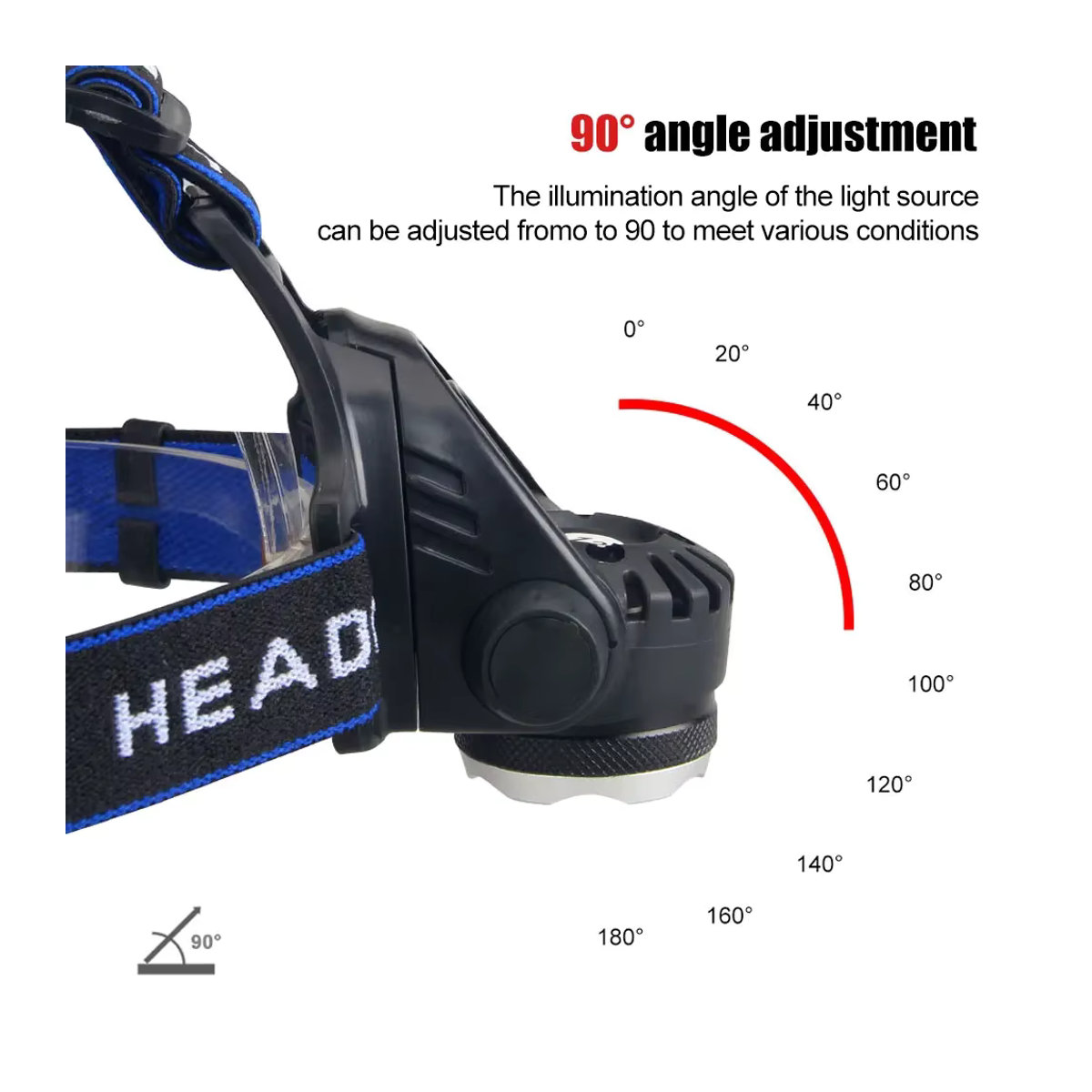 VASTFIRE Taktische LED Taschenlampe mit XPG LED und Zoom sowie Rot- und Grünlicht für Outdoor, Camping, Jagd und Angeln - Bild 3