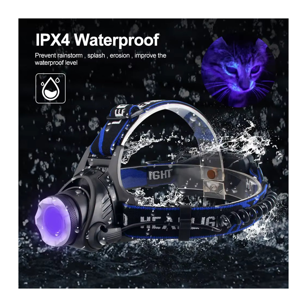 VASTFIRE Taktische LED Taschenlampe mit XPG LED und Zoom sowie Rot- und Grünlicht für Outdoor, Camping, Jagd und Angeln - Bild 5