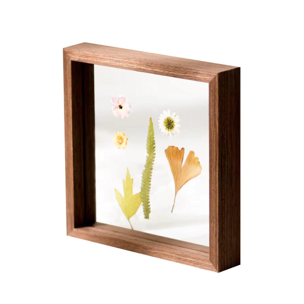 VCC Bilderrahmen aus Holz in Braun, doppelseitiger Herbarium-Rahmen für gepresste Blumen, Tischdisplay, Rechteckig, B: 10,5 cm, H: 13,6 cm - Bild 5