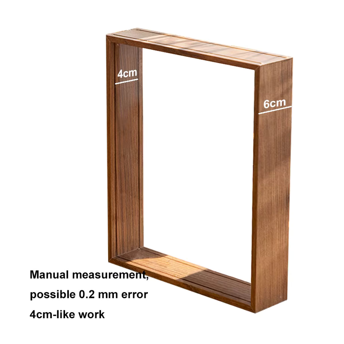 VCC Schattenbox-Rahmen aus Holz, transparenter 3D-Bilderrahmen für Blumenstrauß-Display und Erinnerungsstücke, B/H: 10 x 15 cm, Tiefe: 4 cm - Bild 2
