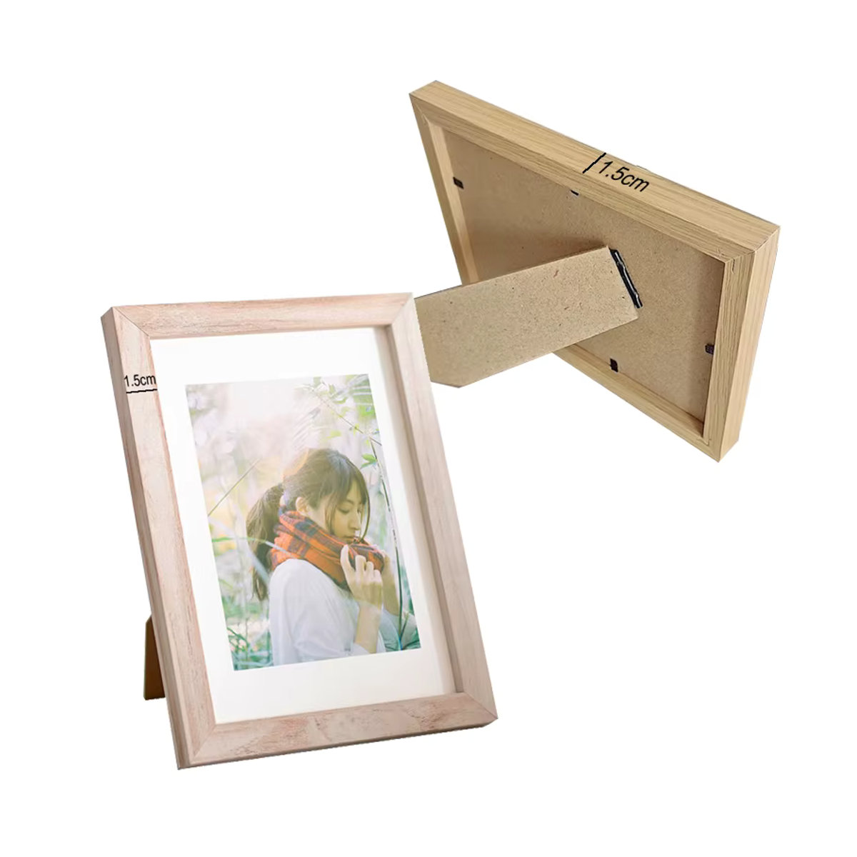VCC Vintage Holz Bilderrahmen in Weiß oder Braun für Wandmontage und Tischaufstellung, Rechteckig, Format 10 x 15 cm - Bild 3