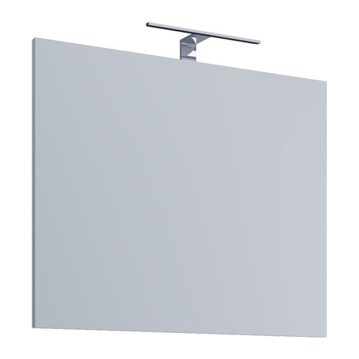 VCM Badspiegel rahmenlos mit LED-Beleuchtung, rechteckiger Wandspiegel in Glas-Optik, H x B x T: 40 x 80 x 2 cm - Bild 1