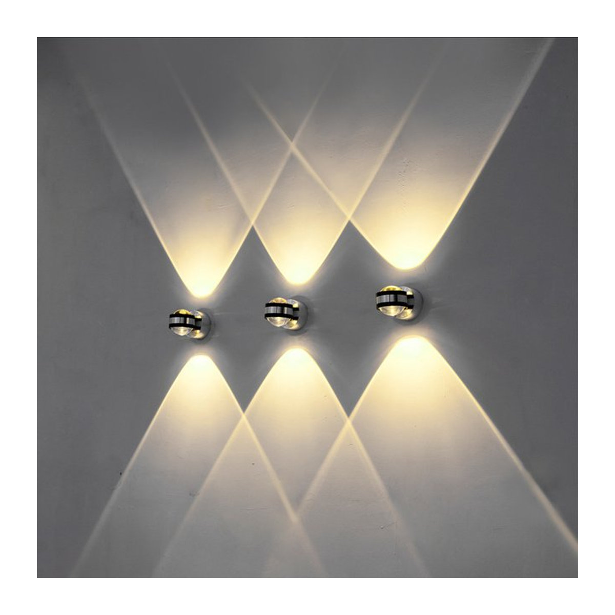 Vecli Moderne LED Wandlampe Up Down in Schwarz für Wohnzimmer Schlafzimmer und Flur - Bild 1