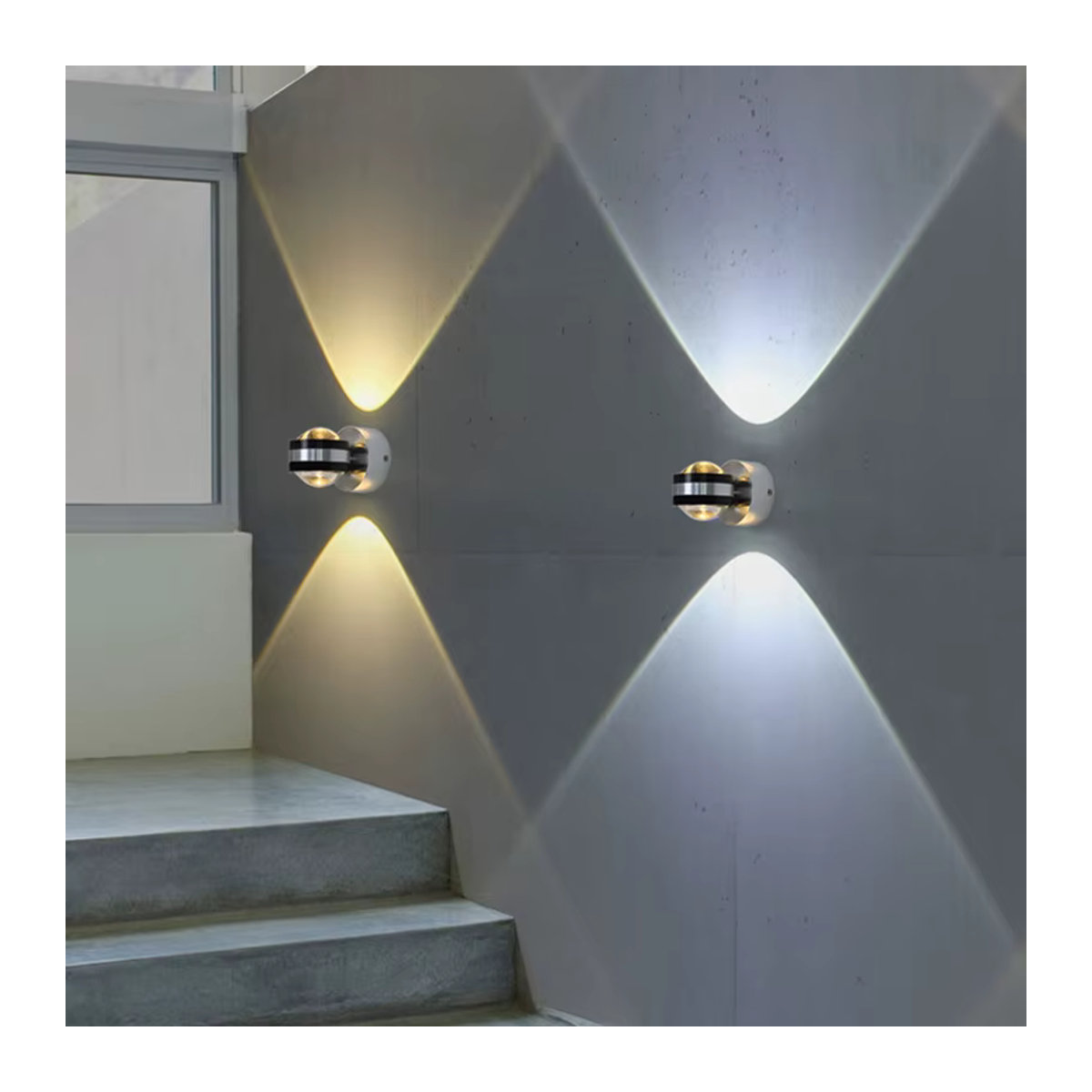 Vecli Moderne LED Wandlampe Up Down in Schwarz für Wohnzimmer Schlafzimmer und Flur - Bild 2