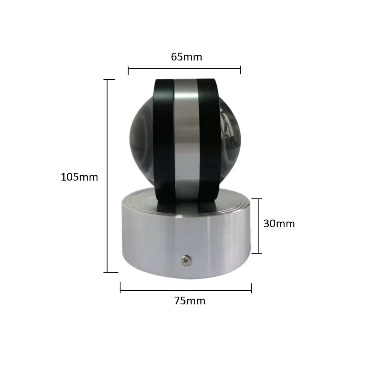 Vecli Moderne LED Wandlampe Up Down in Schwarz für Wohnzimmer Schlafzimmer und Flur - Bild 5