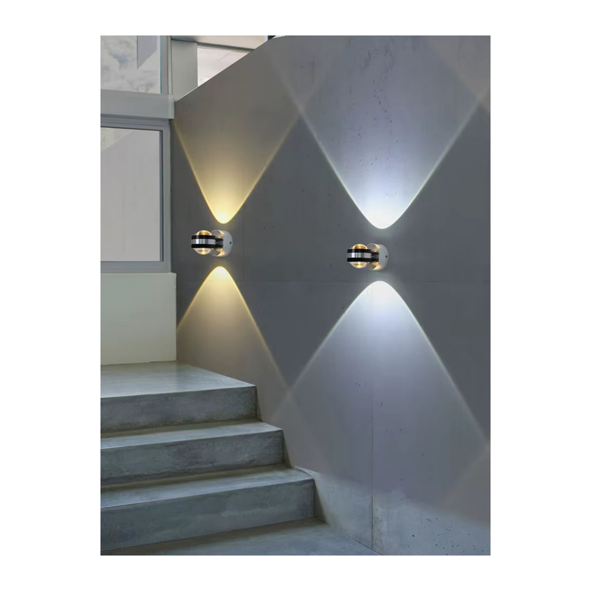 Vecli Moderne LED Wandlampe Up Down in Schwarz für Wohnzimmer Schlafzimmer und Flur - Bild 6