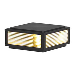 Vecli Moderne Wandleuchte für Außenbereiche in Schwarz mit warmweißem Licht
