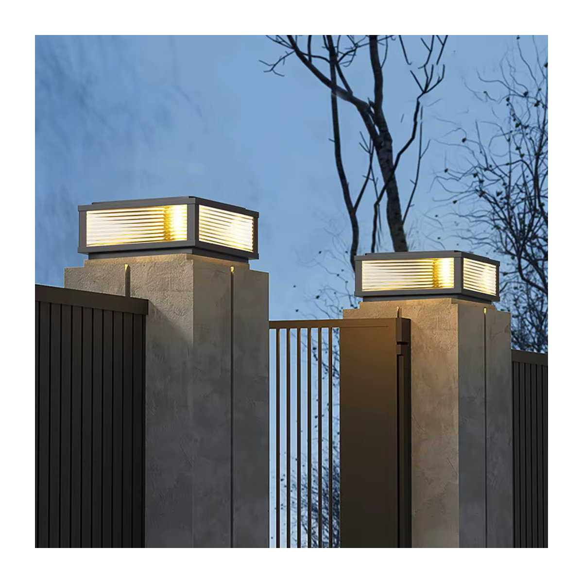 Vecli Moderne Wandleuchte für Außenbereiche in Schwarz mit warmweißem Licht - Bild 3